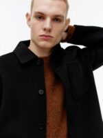 ARKET kleding 0DXJP963 zwart dubbel overshirt Heren - Image 4