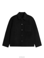 ARKET kleding 0DXJP963 zwart dubbel overshirt Heren - Image 5