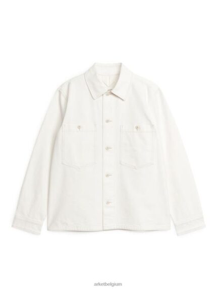 ARKET kleding 0DXJP977 gebroken wit Utility-jack van katoenen canvas Heren