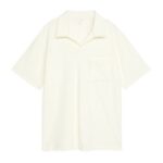 ARKET kleding 0DXJP978 gebroken wit poloshirt van katoenen badstof Heren
