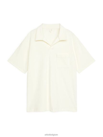 ARKET kleding 0DXJP978 gebroken wit poloshirt van katoenen badstof Heren