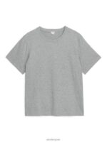 ARKET kleding 0DXJP997 lichtgrijs gemêleerd zwaargewicht t-shirt vrouwen