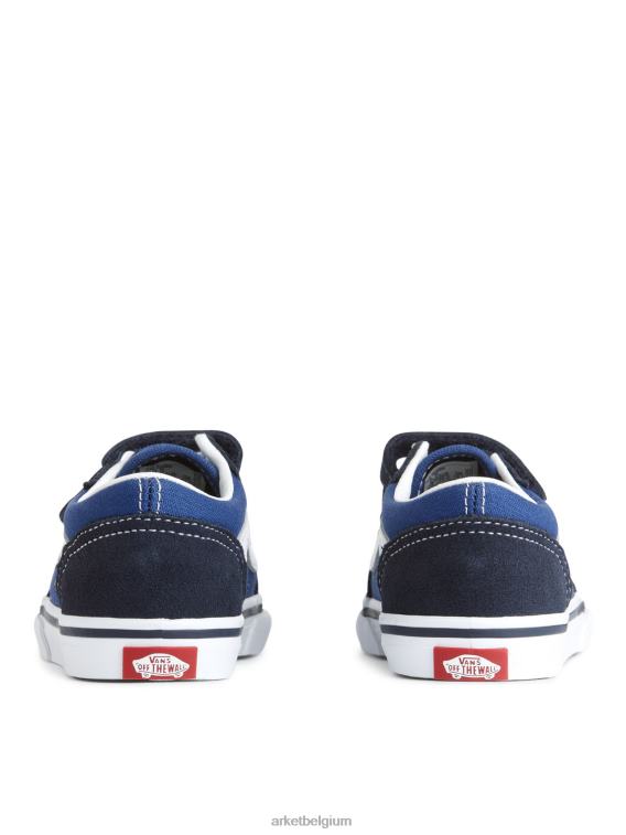 ARKET schoenen 0DXJP1398 donkerblauw/wit vans old skool klittenbandsneakers voor peuters kinderen - Image 4