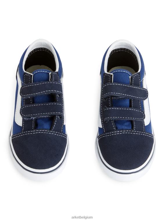 ARKET schoenen 0DXJP1398 donkerblauw/wit vans old skool klittenbandsneakers voor peuters kinderen - Image 1