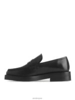 ARKET schoenen 0DXJP682 zwart leren pennyloafers vrouwen - Image 2