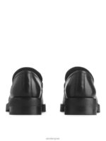 ARKET schoenen 0DXJP682 zwart leren pennyloafers vrouwen - Image 4