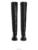 ARKET schoenen 0DXJP735 zwart leren overknee laarzen vrouwen - Image 3
