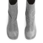 ARKET schoenen 0DXJP736 zilver stretchlaarzen met hak vrouwen