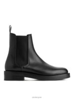 ARKET schoenen 0DXJP739 zwart leren chelsealaarzen vrouwen - Image 2