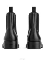 ARKET schoenen 0DXJP739 zwart leren chelsealaarzen vrouwen - Image 5