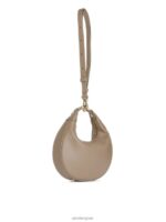 ARKET Tassen 0DXJP758 beige leren tasje halve maan unisex - Image 3