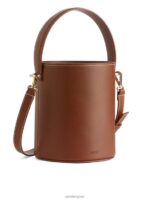 ARKET Tassen 0DXJP768 bruin kleine leren bucketbag unisex - Image 2