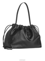 ARKET Tassen 0DXJP769 zwart verzameld leren zakje unisex - Image 2