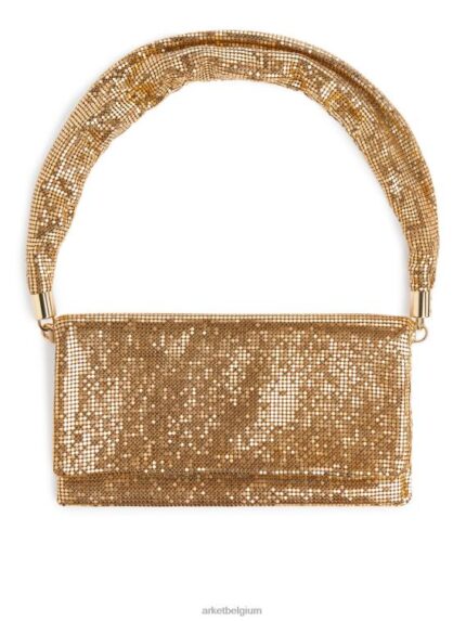 ARKET Tassen 0DXJP770 goud metalen schoudertas unisex