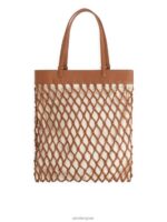 ARKET Tassen 0DXJP771 bruin/gebroken wit gevlochten leren tas unisex - Image 2