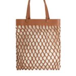 ARKET Tassen 0DXJP771 bruin/gebroken wit gevlochten leren tas unisex