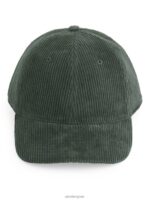 ARKET accessoires 0DXJP1291 donkergroen corduroy pet Heren