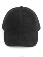 ARKET accessoires 0DXJP1292 zwart corduroy pet Heren - Image 2