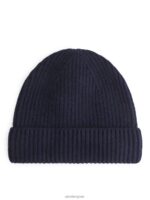 ARKET accessoires 0DXJP1310 donkerblauw Muts van kasjmiermix Heren - Image 3