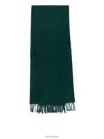 ARKET accessoires 0DXJP1314 donkergroen geweven kasjmier sjaal Heren