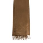 ARKET accessoires 0DXJP1315 donkere kameel geweven kasjmier sjaal Heren