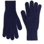 ARKET accessoires 0DXJP1319 donkerblauw kasjmier handschoenen Heren