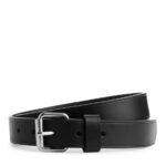 ARKET accessoires 0DXJP1328 zwart slanke leren riem Heren