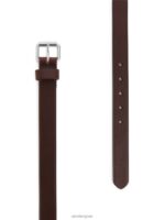 ARKET accessoires 0DXJP1331 bruin slanke leren riem Heren - Image 2