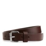ARKET accessoires 0DXJP1331 bruin slanke leren riem Heren