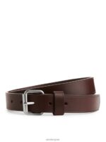 ARKET accessoires 0DXJP1331 bruin slanke leren riem Heren