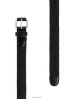 ARKET accessoires 0DXJP1332 zwart gevlochten, met leer afgewerkte riem Heren - Image 4