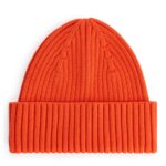 ARKET accessoires 0DXJP1633 oranje ribgebreide muts kinderen