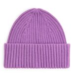 ARKET accessoires 0DXJP1634 paars ribgebreide muts kinderen