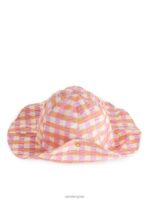 ARKET accessoires 0DXJP1636 oranje/ruit seersucker zonnehoed kinderen - Image 2