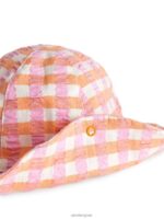 ARKET accessoires 0DXJP1636 oranje/ruit seersucker zonnehoed kinderen - Image 3