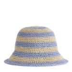 ARKET accessoires 0DXJP1637 beige/lichtblauw stro hoed kinderen
