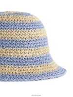 ARKET accessoires 0DXJP1637 beige/lichtblauw stro hoed kinderen - Image 3