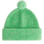 ARKET accessoires 0DXJP1647 Fel groen Pomponmuts van alpaca-merino kinderen