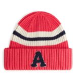 ARKET accessoires 0DXJP1650 rood/wit/zwart geribbelde muts kinderen