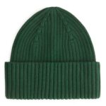 ARKET accessoires 0DXJP1659 donkergroen ribgebreide muts kinderen