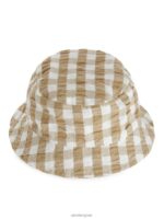 ARKET accessoires 0DXJP1691 beige/wit seersucker vissershoedje kinderen - Image 2