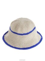 ARKET accessoires 0DXJP1693 beige/blauw gehaakte zonnehoed kinderen - Image 2