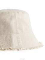 ARKET accessoires 0DXJP635 beige vissershoedje van linnenmix vrouwen - Image 3