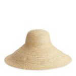 ARKET accessoires 0DXJP647 beige strohoed met brede rand vrouwen