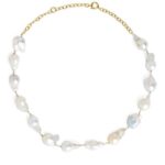 ARKET accessoires 0DXJP778 goud/wit zoetwaterparel collier vrouwen