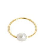 ARKET accessoires 0DXJP789 goud/wit vergulde pinkring vrouwen