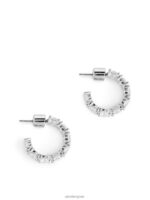 ARKET accessoires 0DXJP799 zilver strass-hoepels 20 mm vrouwen - Image 2