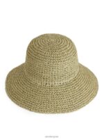 ARKET accessoires 0DXJP819 kaki groen stro hoed vrouwen - Image 2