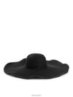 ARKET accessoires 0DXJP823 zwart strohoed met brede rand vrouwen - Image 2