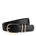 ARKET accessoires 0DXJP839 zwart leren riem vrouwen